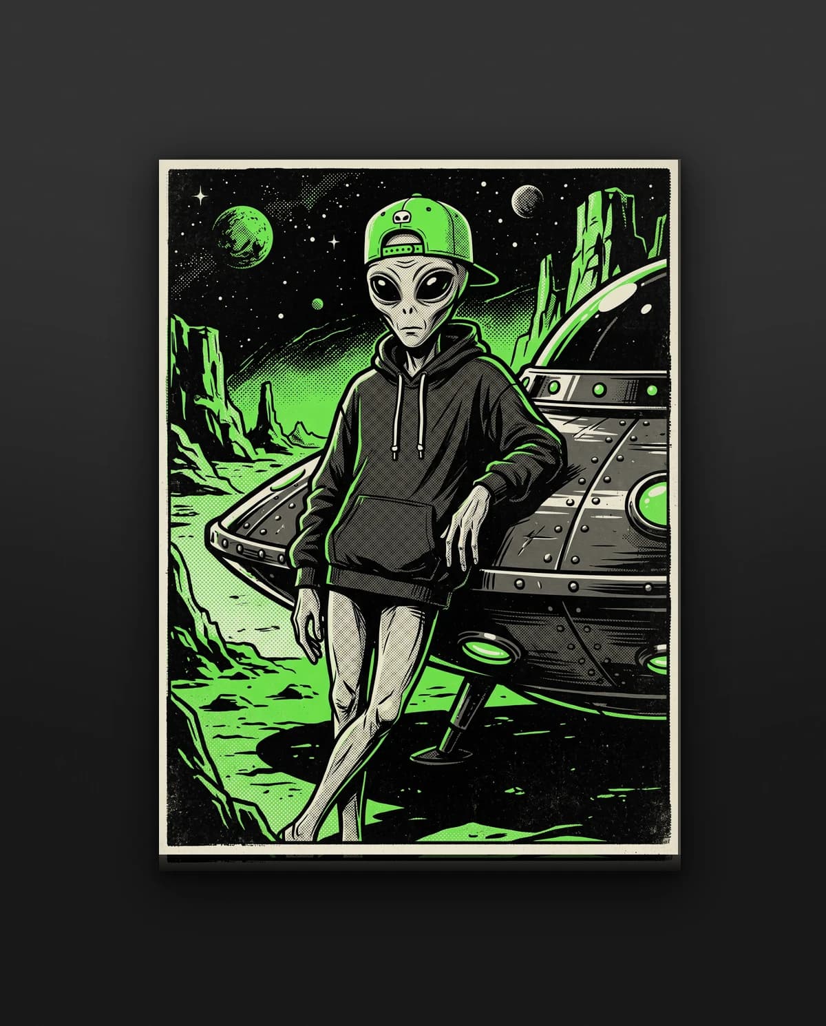 Dope Alien Pulp — Obraz s UFO designem | DOPESTORE