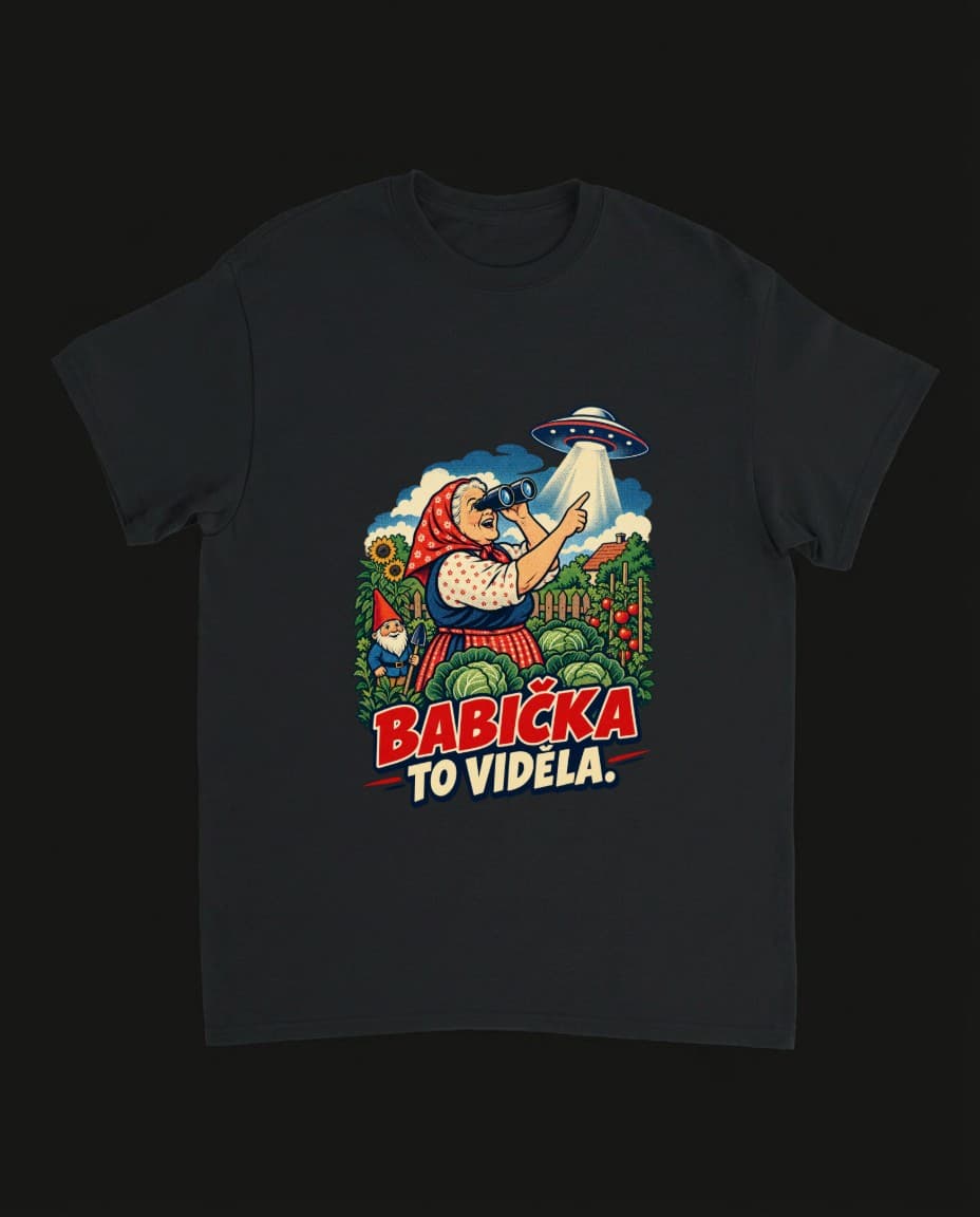 Babička to viděla — Triko s UFO designem | DOPESTORE