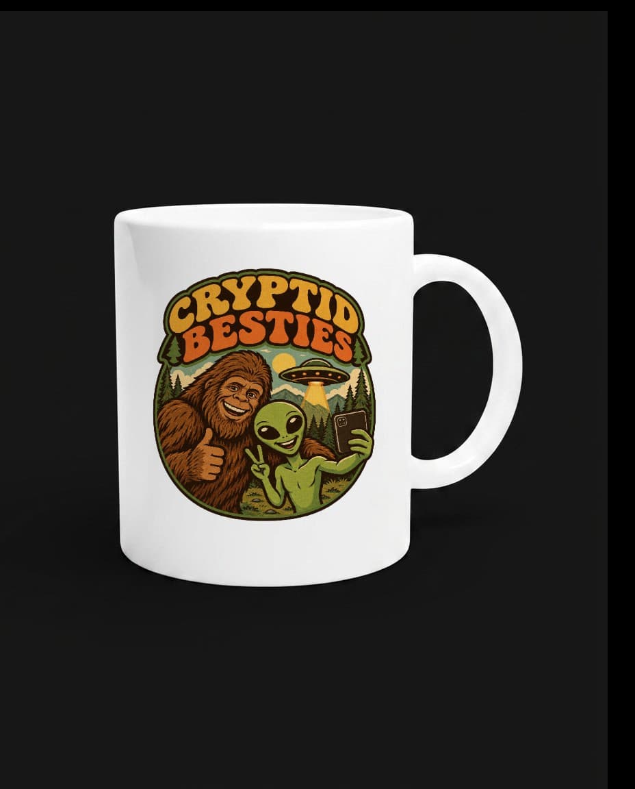 Hrnek Cryptid Besties — Hrnek s UFO designem | DOPESTORE
