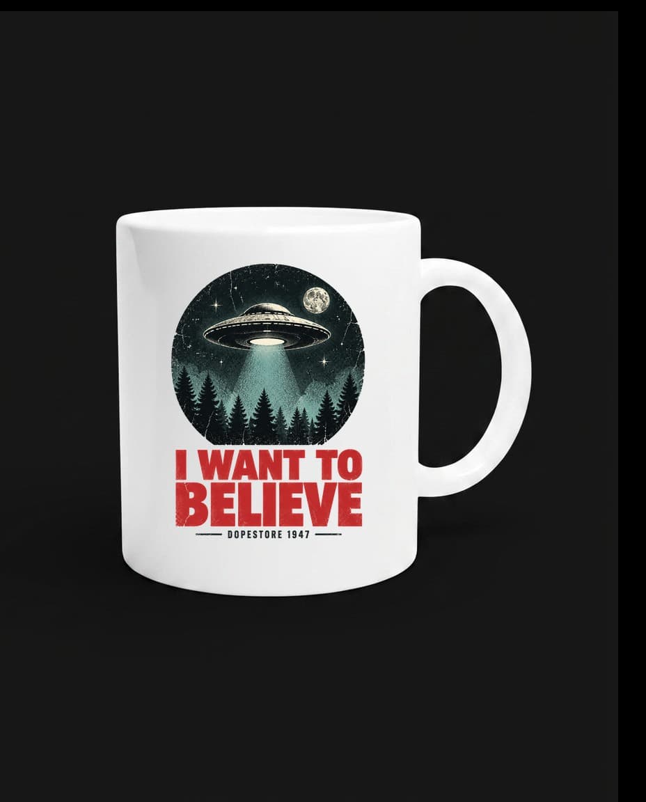 Hrnek I Want To Believe — Hrnek s UFO designem | DOPESTORE
