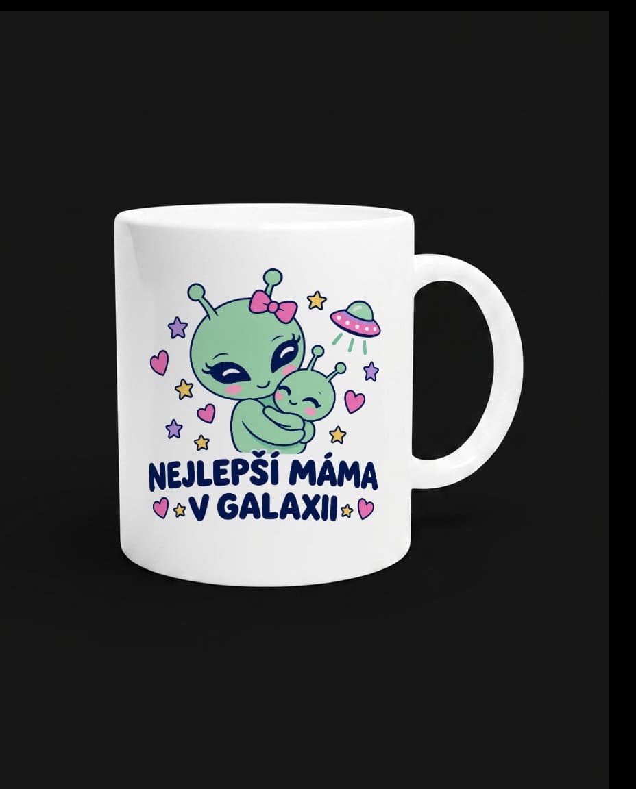 Hrnek Nejlepší máma v galaxii — Hrnek s UFO designem | DOPESTORE