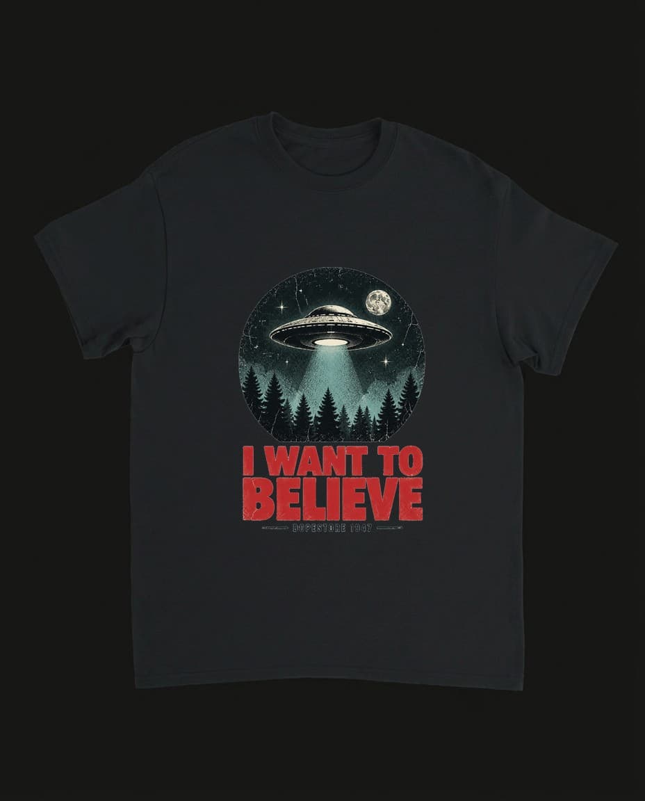 I Want To Believe — Triko s UFO designem | DOPESTORE
