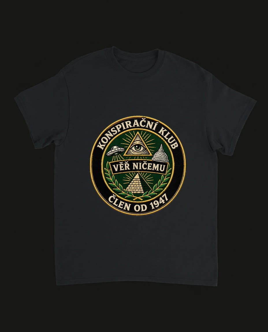 Konspirační klub — Triko s UFO designem | DOPESTORE