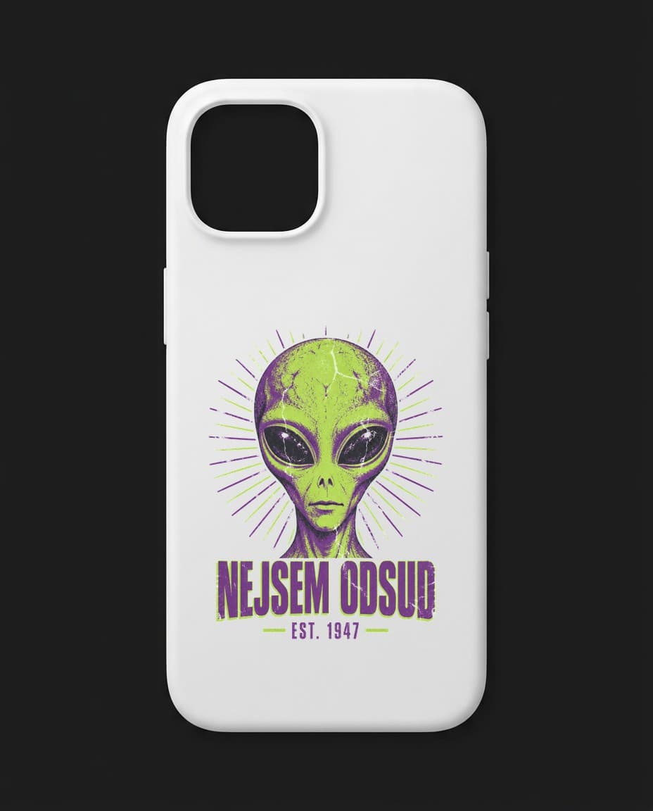 Kryt Nejsem odsud — Kryt na telefon s UFO designem | DOPESTORE
