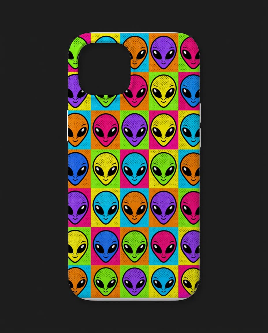 Kryt Pop Art Alien — Kryt na telefon s UFO designem | DOPESTORE