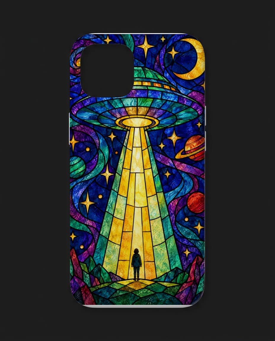 Kryt Vitráž UFO — Kryt na telefon s UFO designem | DOPESTORE