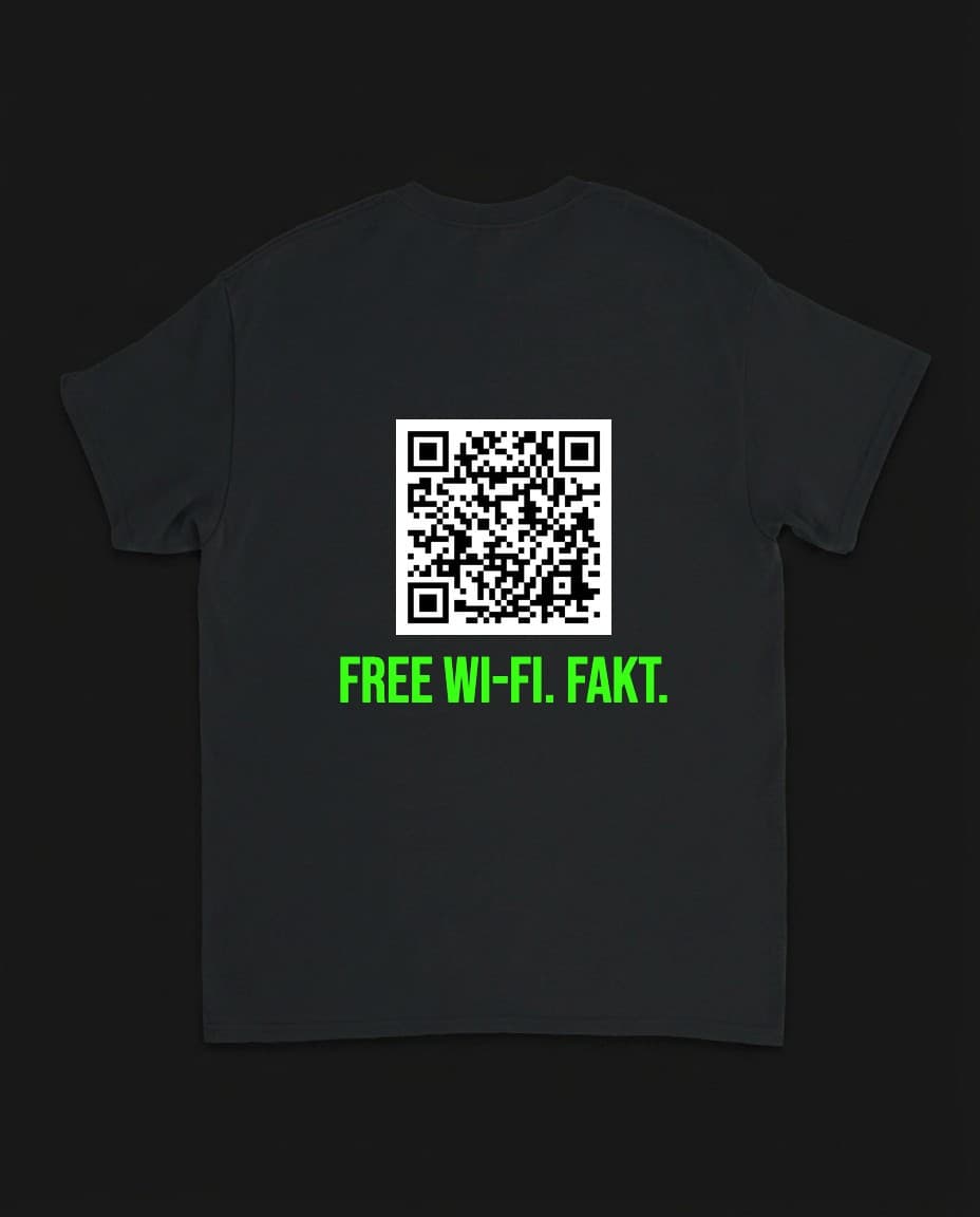 QR triko: Free Wi-Fi. Fakt. — Triko s UFO designem | DOPESTORE