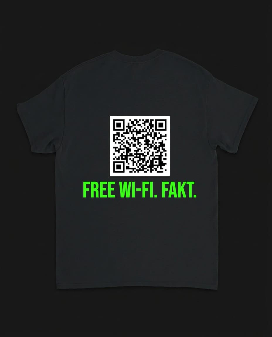 QR triko: Free Wi-Fi. Fakt. — Triko s UFO designem | DOPESTORE