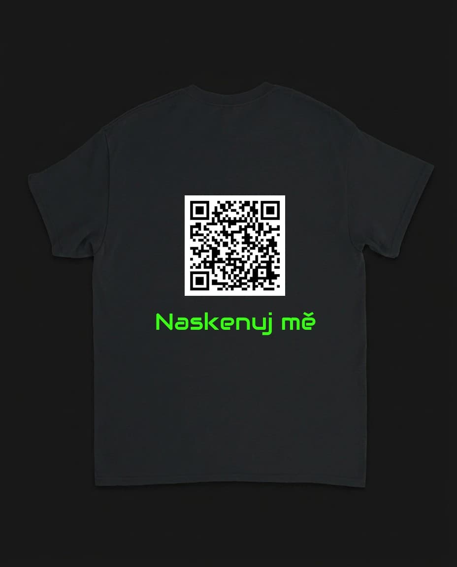 QR triko: Naskenuj mě 👽 — Triko s UFO designem | DOPESTORE
