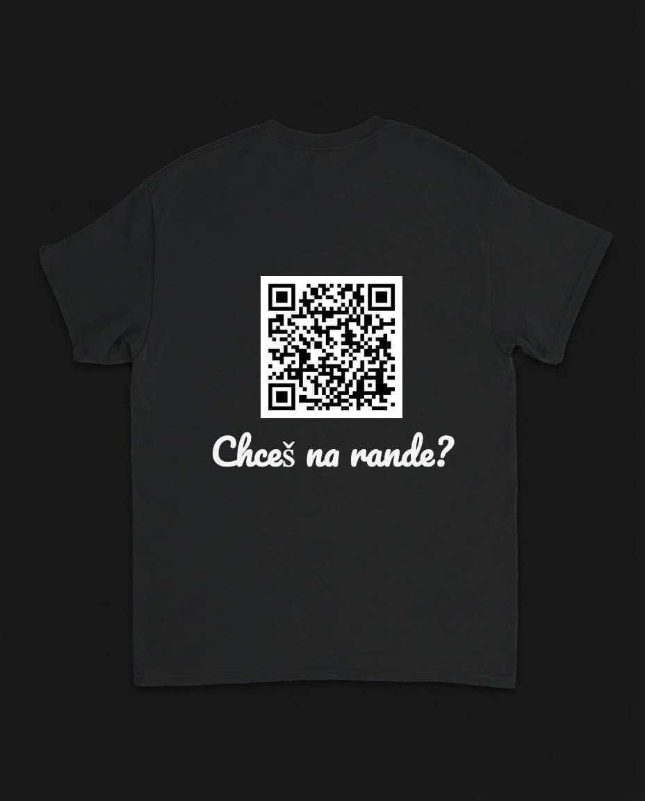 QR triko: Chceš na rande? — Triko s UFO designem | DOPESTORE