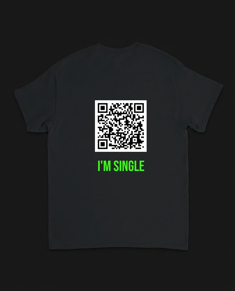 QR triko: I'M SINGLE — Triko s UFO designem | DOPESTORE