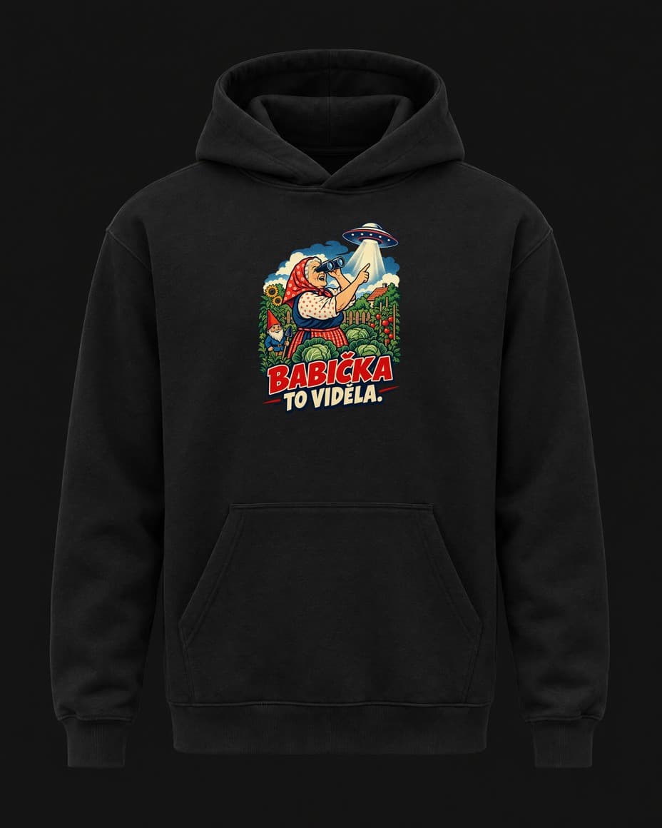 Mikina Babička to viděla — Mikina s UFO designem | DOPESTORE
