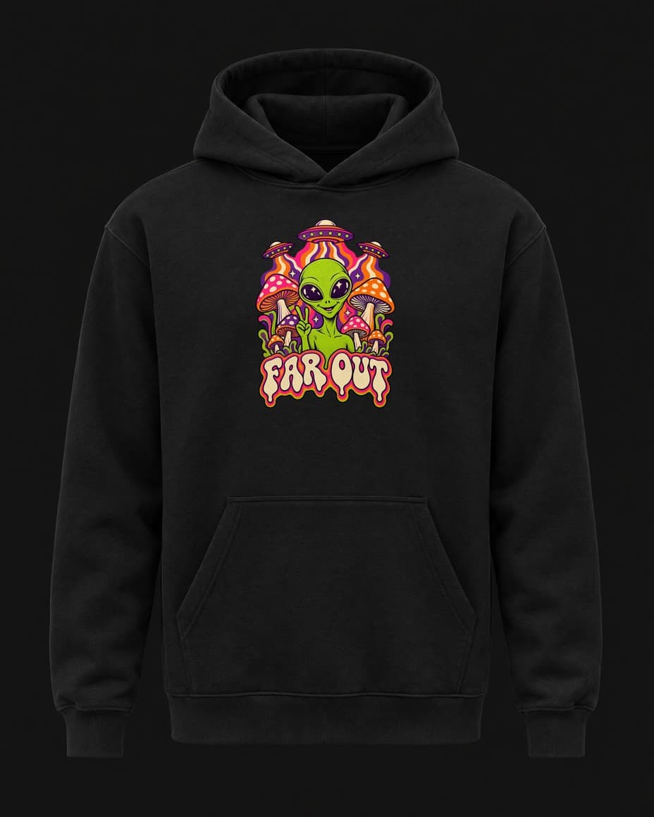 Mikina Far Out — Mikina s UFO designem | DOPESTORE