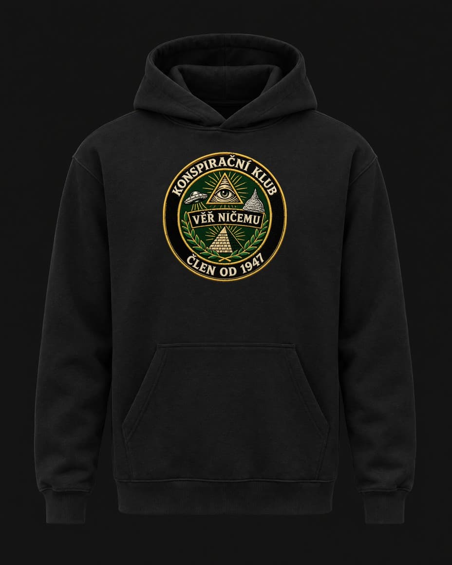 Mikina Konspirační klub — Mikina s UFO designem | DOPESTORE