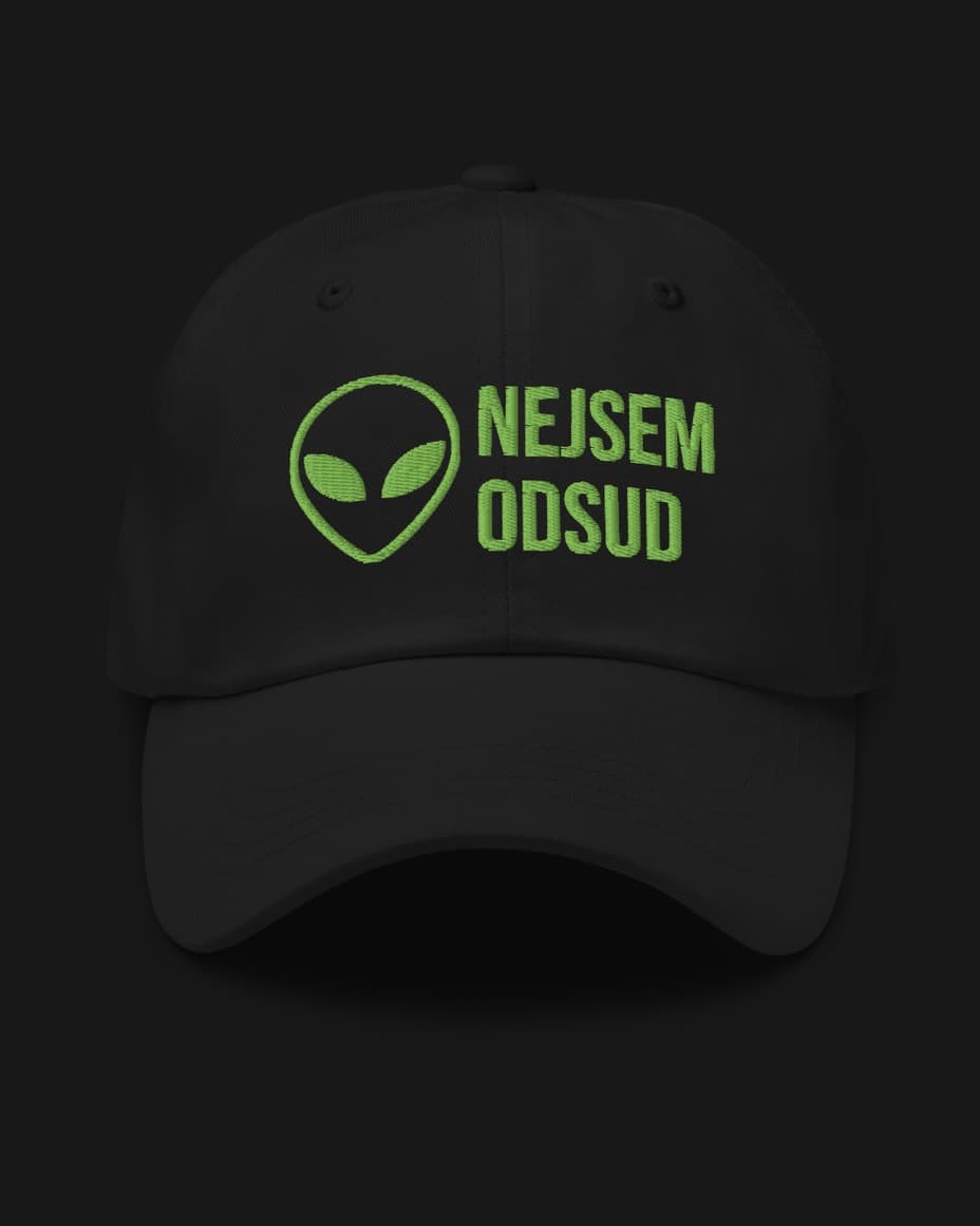 Vyšívaná kšiltovka Nejsem odsud — Kšiltovka s UFO designem | DOPESTORE