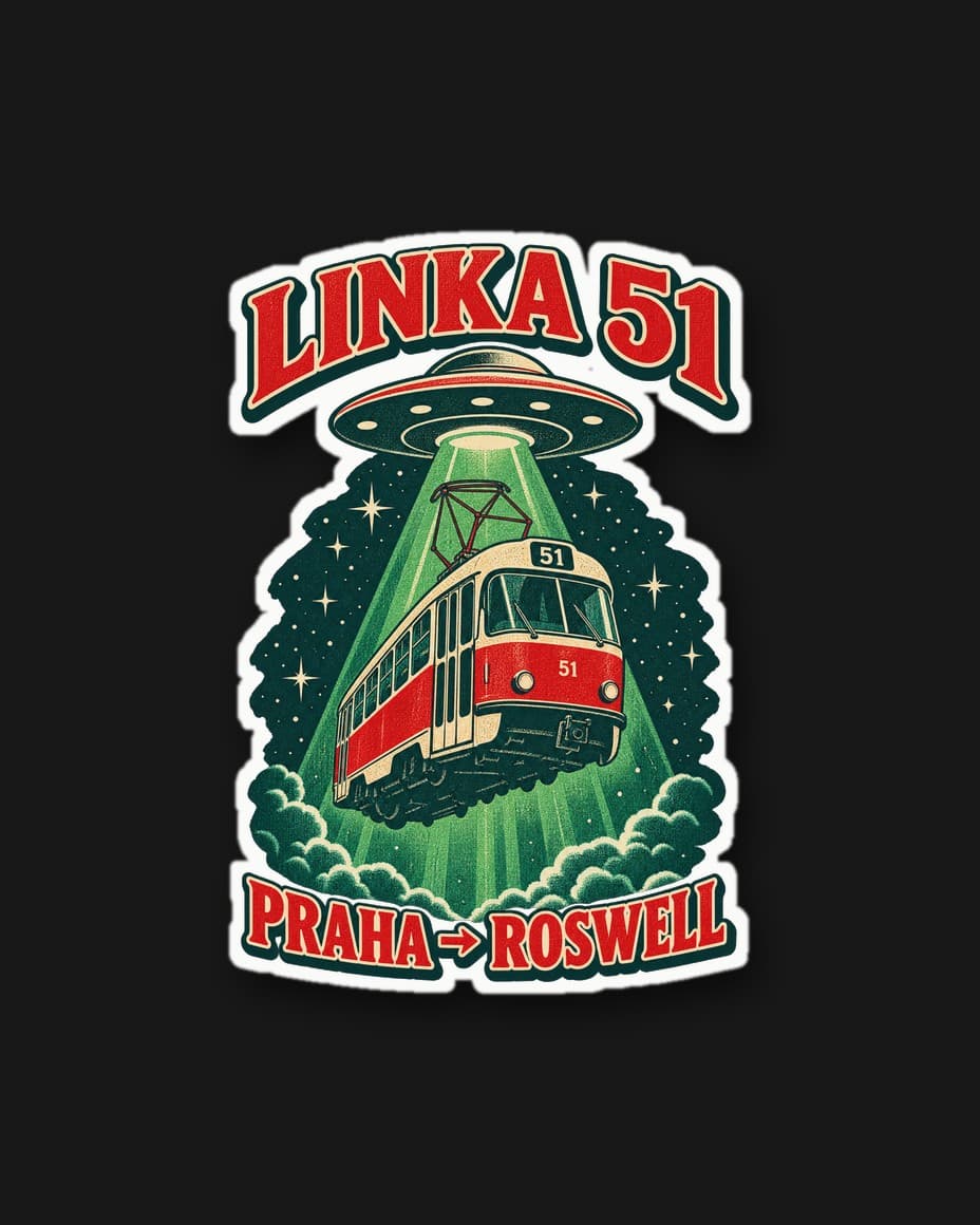 Samolepka Linka 51 — Doplněk s UFO designem | DOPESTORE