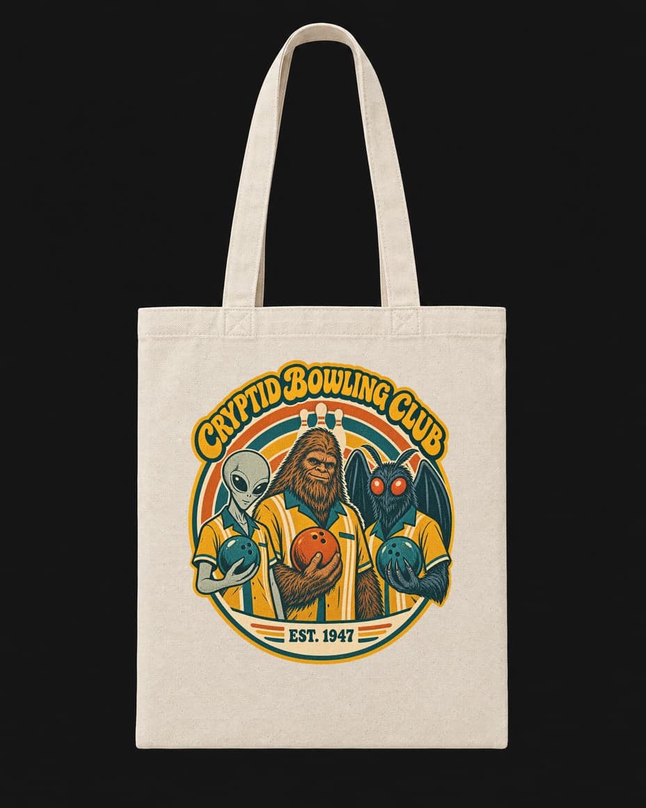 Taška Cryptid Bowling Club — Taška s UFO designem | DOPESTORE