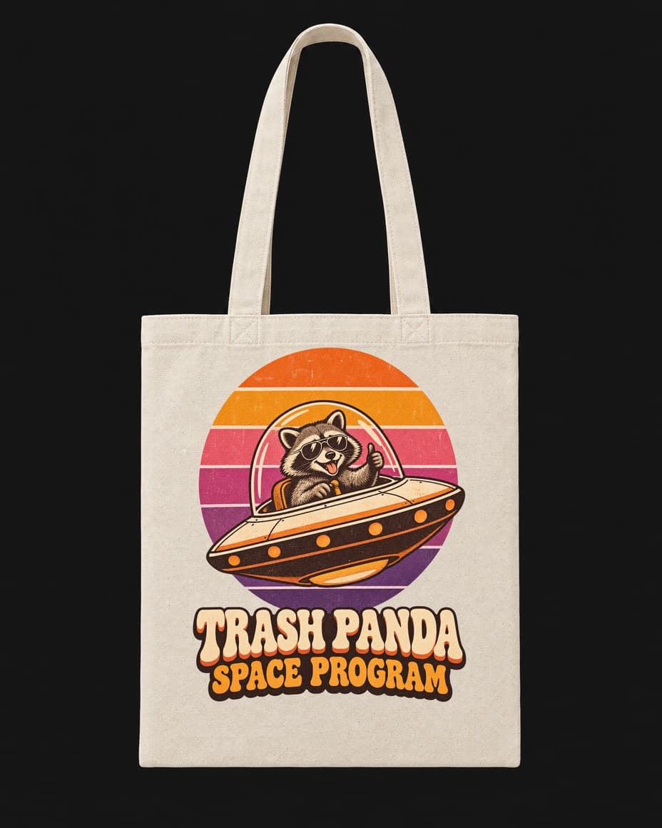 Taška Trash Panda Space Program — Taška s UFO designem | DOPESTORE