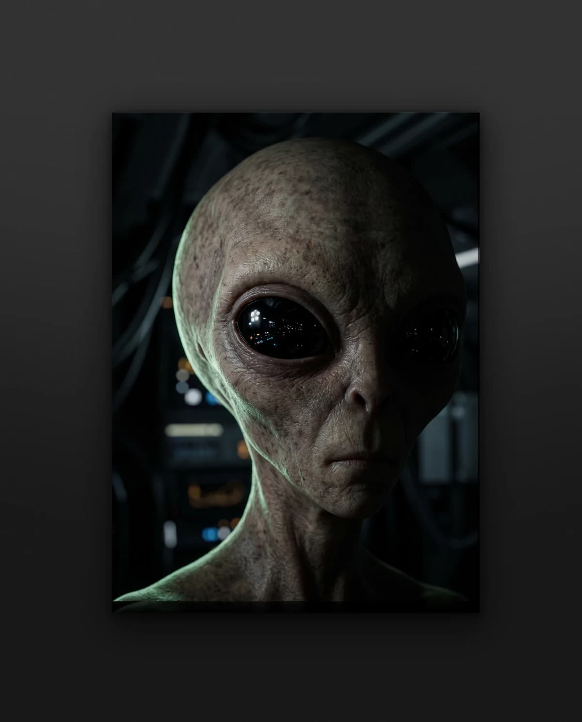 Pohled šediváka — Obraz s UFO designem | DOPESTORE