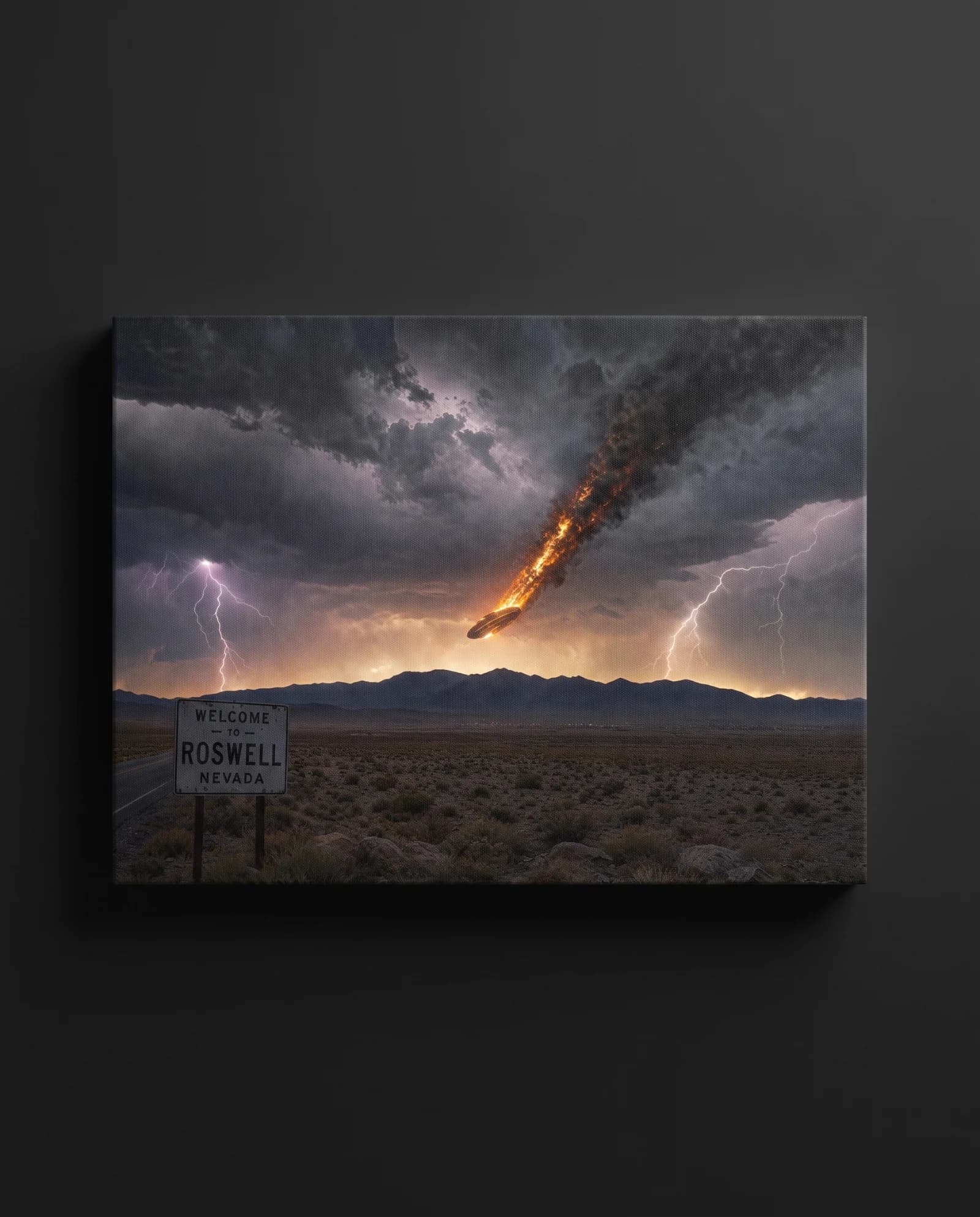 Rosvell Nevada — Obraz s UFO designem | DOPESTORE