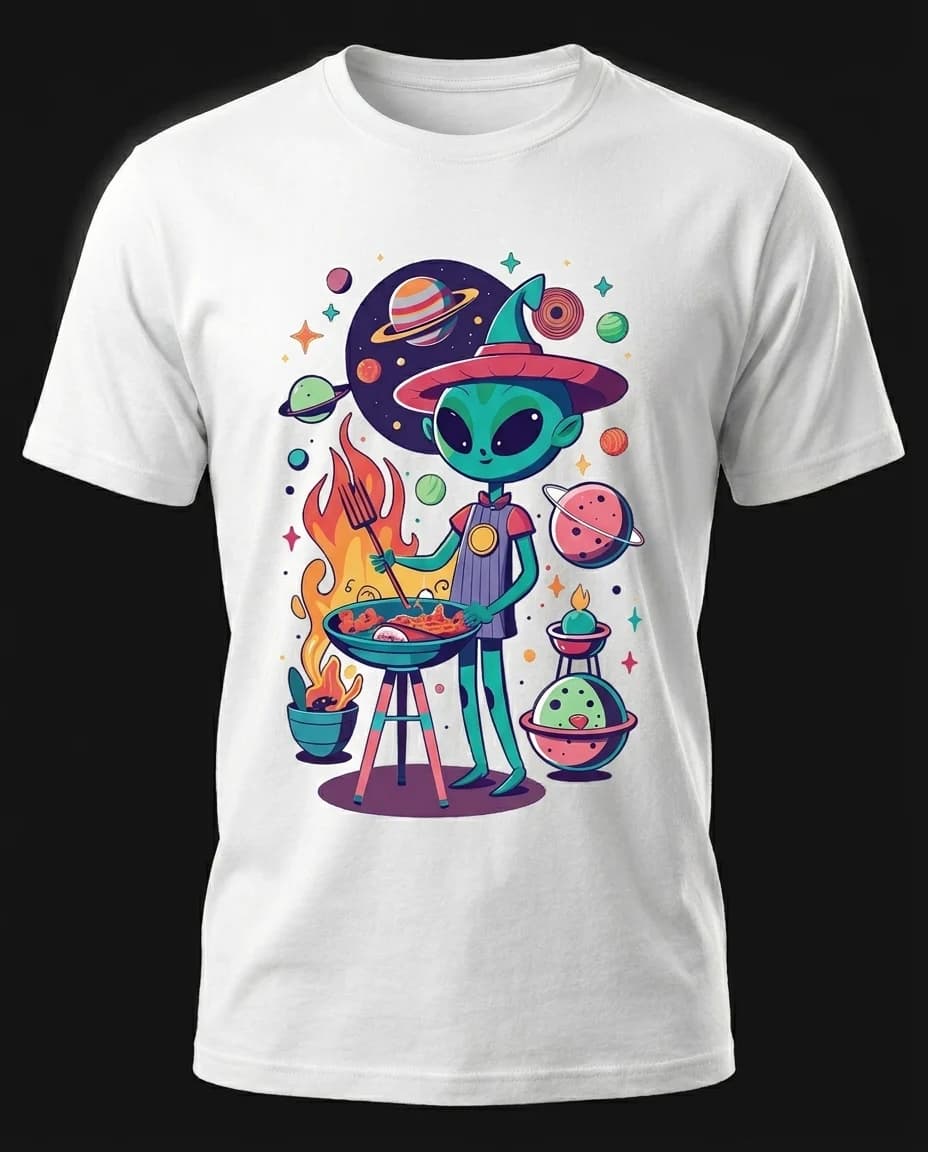 Alien Grill and chill — Triko s UFO designem | DOPESTORE